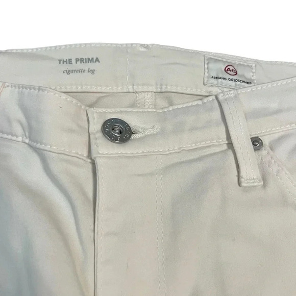 AG Adriano Goldschmeid White Cigarette Leg Jeans The Prima - Picture 3 of 6